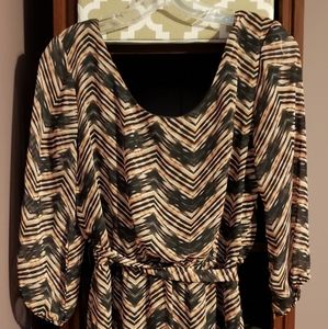 Off the Shoulder Pink/Black dress